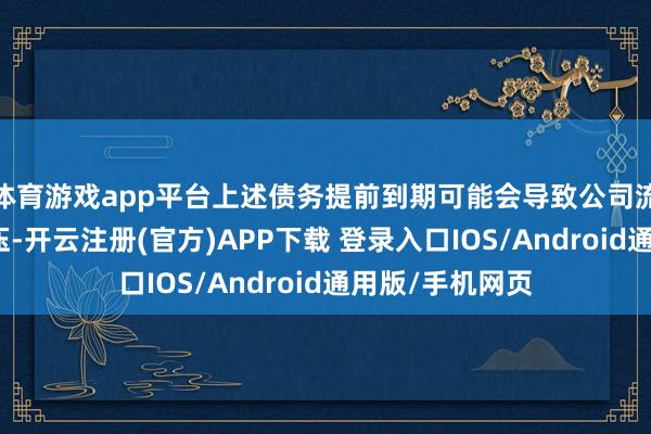 体育游戏app平台上述债务提前到期可能会导致公司流动性进一步承压-开云注册(官方)APP下载 登录入口IOS/Android通用版/手机网页