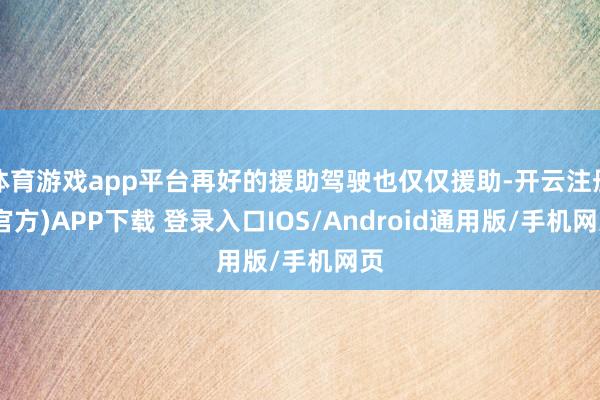 体育游戏app平台再好的援助驾驶也仅仅援助-开云注册(官方)APP下载 登录入口IOS/Android通用版/手机网页