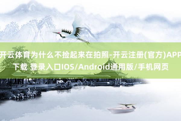开云体育为什么不捡起来在拍照-开云注册(官方)APP下载 登录入口IOS/Android通用版/手机网页