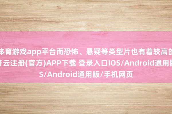 体育游戏app平台而恐怖、悬疑等类型片也有着较高的受众需求-开云注册(官方)APP下载 登录入口IOS/Android通用版/手机网页